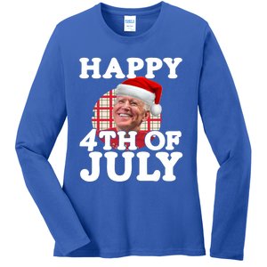 Funny Biden Christmas Xmas Happy Fourth Of July Republican Gift Ladies Long Sleeve Shirt