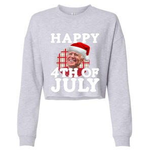 Funny Biden Christmas Xmas Happy Fourth Of July Republican Gift Cropped Pullover Crew