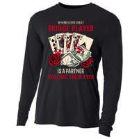 Funny Bridge Card Game Rose Behind Every Great Bridge Player Cooling Performance Long Sleeve Crew