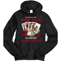 Funny Bridge Card Game Rose Behind Every Great Bridge Player Tie Dye Hoodie