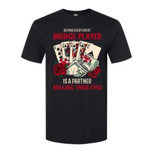 Funny Bridge Card Game Rose Behind Every Great Bridge Player Softstyle CVC T-Shirt