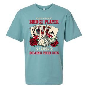 Funny Bridge Card Game Rose Behind Every Great Bridge Player Sueded Cloud Jersey T-Shirt