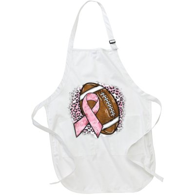 Football Breast Cancer Awareness Pink Ribbon Leopard Apron