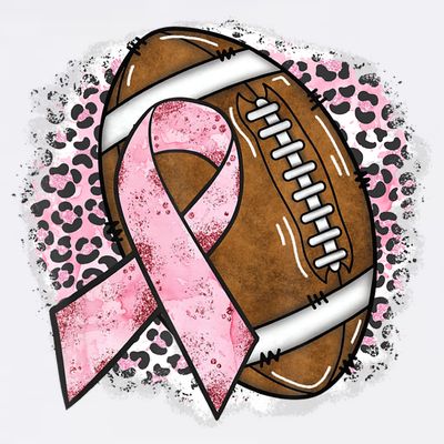 Football Breast Cancer Awareness Pink Ribbon Leopard T-Shirt