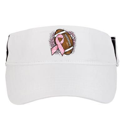 Football Breast Cancer Awareness Pink Ribbon Leopard Adult Drive Performance Visor