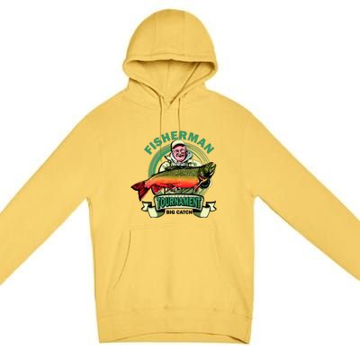 Fisherman Big Catch Tournament Premium Pullover Hoodie