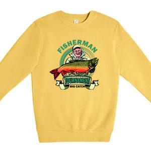 Fisherman Big Catch Tournament Premium Crewneck Sweatshirt