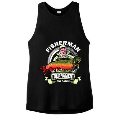 Fisherman Big Catch Tournament Ladies PosiCharge Tri-Blend Wicking Tank