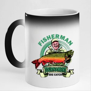 Fisherman Big Catch Tournament 11oz Black Color Changing Mug