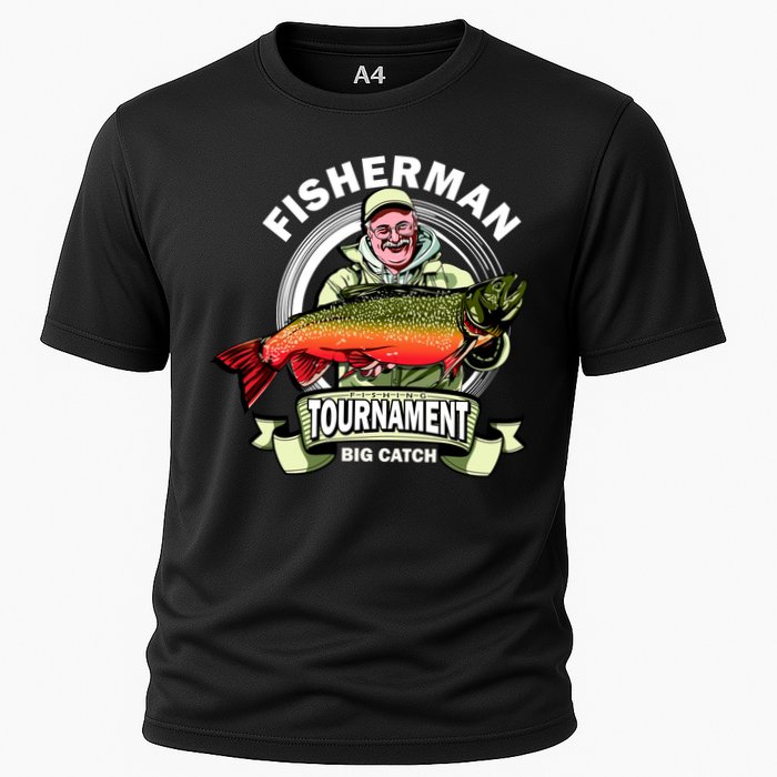Fisherman Big Catch Tournament Cooling Performance Crew T-Shirt