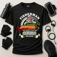 Fisherman Big Catch Tournament Cooling Performance Crew T-Shirt