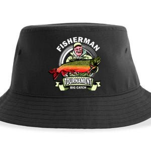 Fisherman Big Catch Tournament Sustainable Bucket Hat