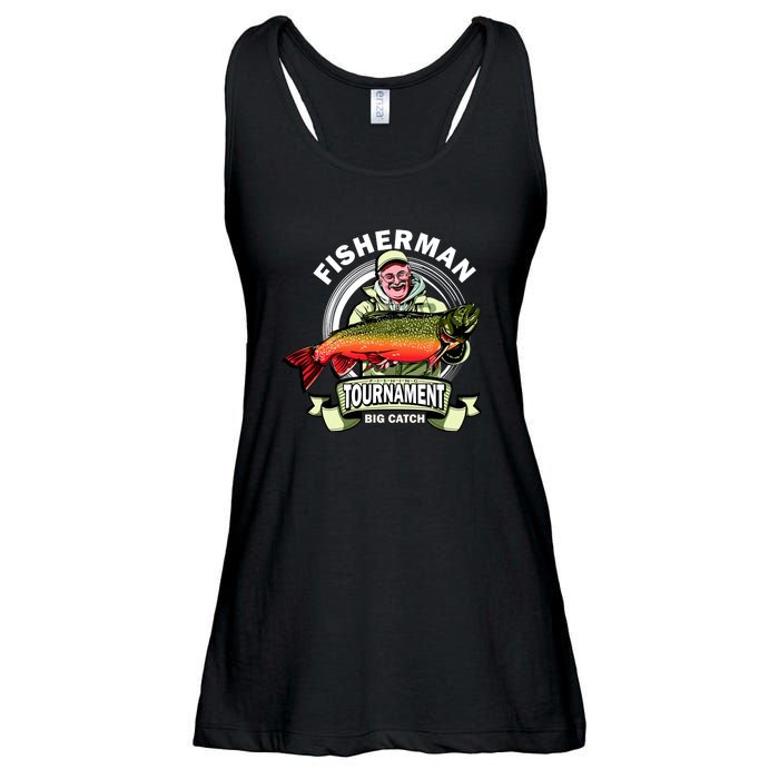 Fisherman Big Catch Tournament Ladies Essential Flowy Tank