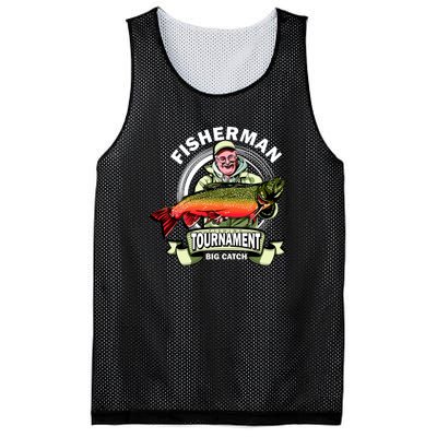 Fisherman Big Catch Tournament Mesh Reversible Basketball Jersey Tank