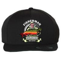 Fisherman Big Catch Tournament Wool Snapback Cap