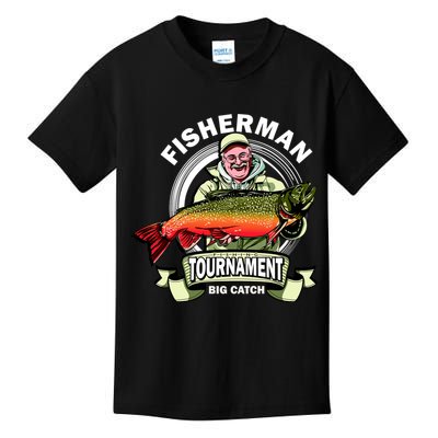 Fisherman Big Catch Tournament Kids T-Shirt