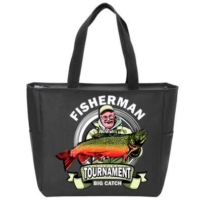 Fisherman Big Catch Tournament Zip Tote Bag