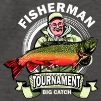 Fisherman Big Catch Tournament Vector Backpack