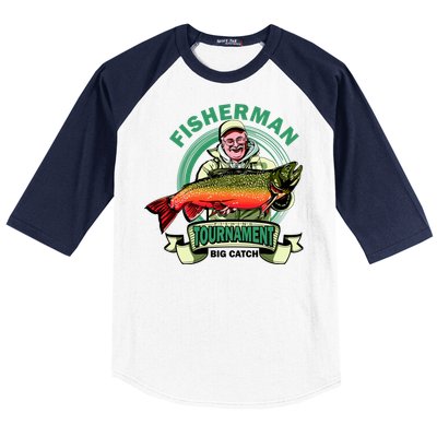 Fisherman Big Catch Tournament Baseball Sleeve Shirt