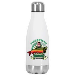 Fisherman Big Catch Tournament Stainless Steel Insulated Water Bottle