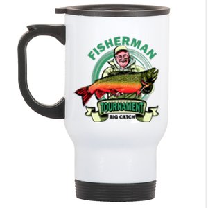 Fisherman Big Catch Tournament Stainless Steel Travel Mug