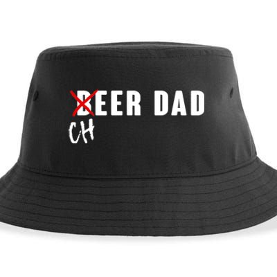 Funny Beer Cheer Dad Sustainable Bucket Hat