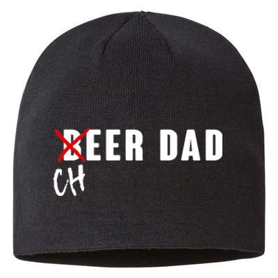 Funny Beer Cheer Dad Sustainable Beanie