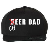 Funny Beer Cheer Dad Wool Snapback Cap