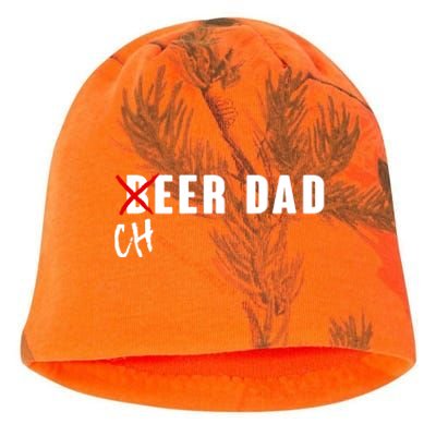 Funny Beer Cheer Dad Kati - Camo Knit Beanie