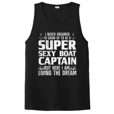 Funny Boat Captain Design For Men Women Boating Boat Captain PosiCharge Competitor Tank