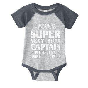 Funny Boat Captain Design For Men Women Boating Boat Captain Infant Baby Jersey Bodysuit