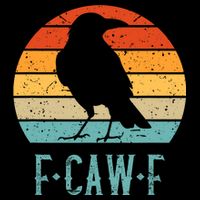 F-Caw-F Black Crow Black Bird Retro Sunset Vintage F-Caw-F  Backpack