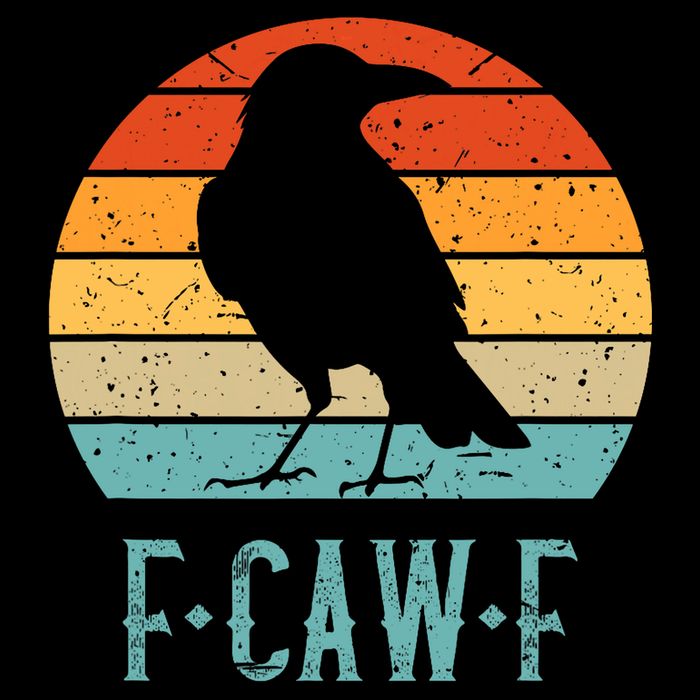 F-Caw-F Black Crow Black Bird Retro Sunset Vintage F-Caw-F  Backpack