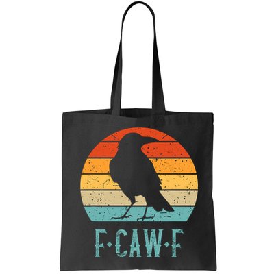 F-Caw-F Black Crow Black Bird Retro Sunset Vintage F-Caw-F  Bag