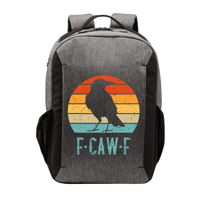 F-Caw-F Black Crow Black Bird Retro Sunset Vintage F-Caw-F  Vector Backpack