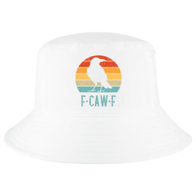 F-Caw-F Black Crow Black Bird Retro Sunset Vintage F-Caw-F  Cool Comfort Performance Bucket Hat