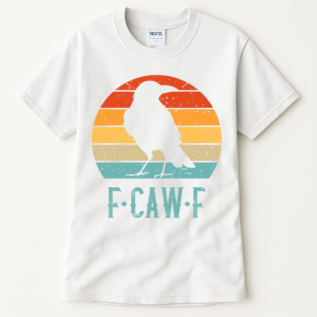 F-Caw-F Black Crow Black Bird Retro Sunset Vintage F-Caw-F  Tall T-Shirt