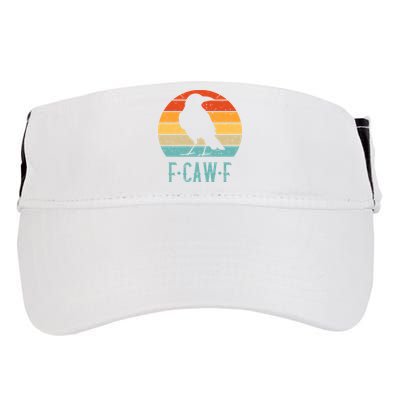 F-Caw-F Black Crow Black Bird Retro Sunset Vintage F-Caw-F  Adult Drive Performance Visor