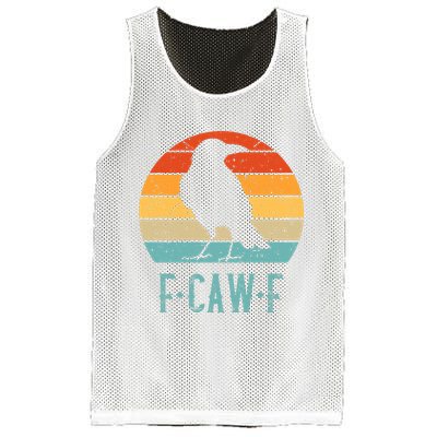 F-Caw-F Black Crow Black Bird Retro Sunset Vintage F-Caw-F  Mesh Reversible Basketball Jersey Tank