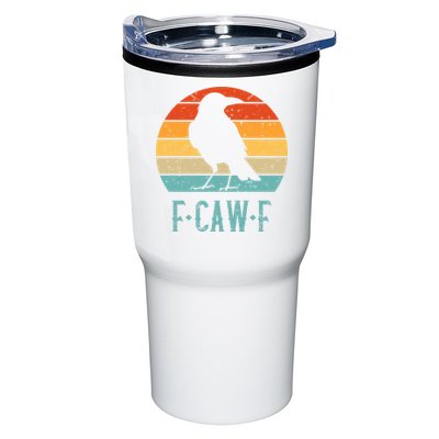 F-Caw-F Black Crow Black Bird Retro Sunset Vintage F-Caw-F  Tumbler