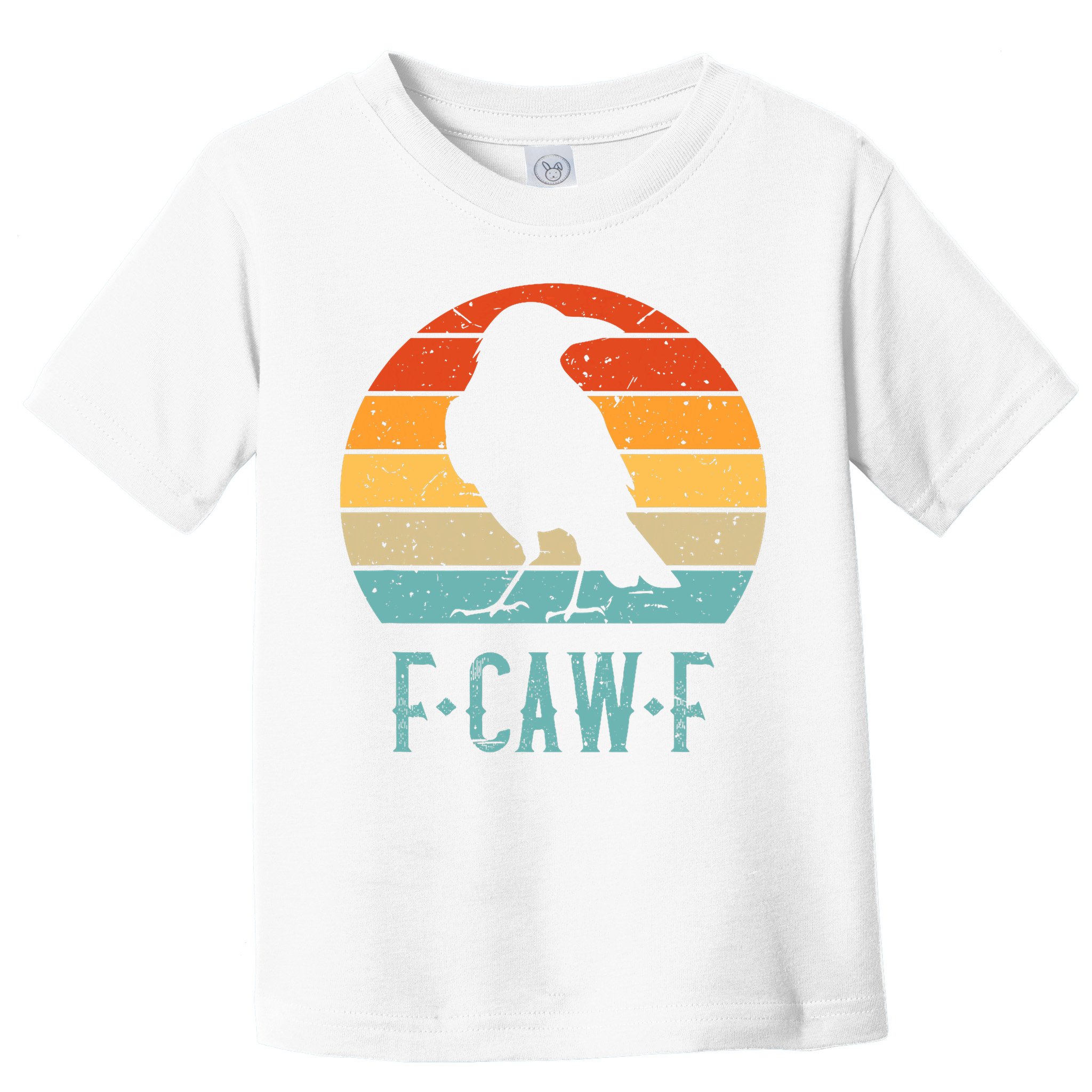 F-Caw-F Black Crow Black Bird Retro Sunset Vintage F-Caw-F  Toddler T-Shirt