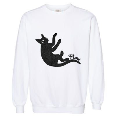 Flow Black Cat Garment-Dyed Sweatshirt