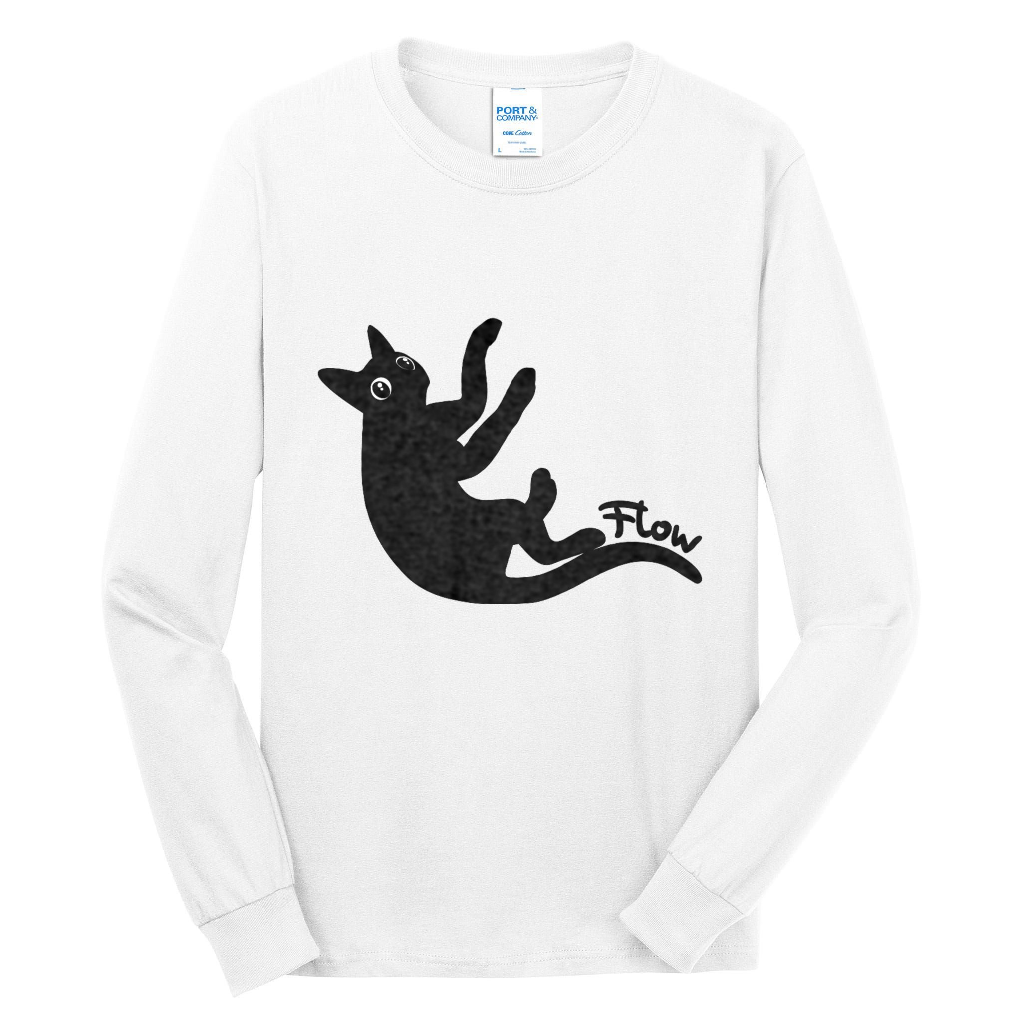 Flow Black Cat Tall Long Sleeve T-Shirt