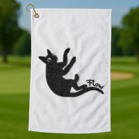 Flow Black Cat Golf Towel