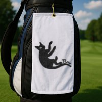 Flow Black Cat Golf Towel