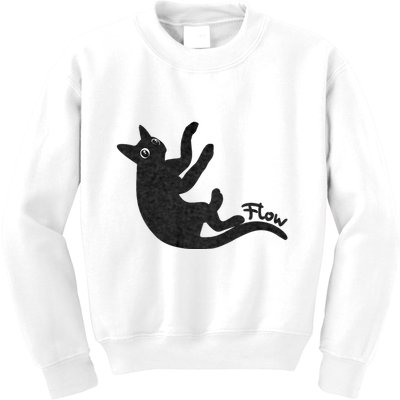 Flow Black Cat Kids Sweatshirt