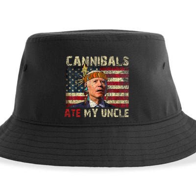 Funny Biden Cannibals Ate My Uncle Sustainable Bucket Hat