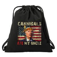 Funny Biden Cannibals Ate My Uncle Drawstring Bag