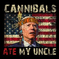 Funny Biden Cannibals Ate My Uncle Drawstring Bag