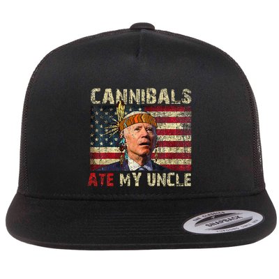 Funny Biden Cannibals Ate My Uncle Flatbill Hat